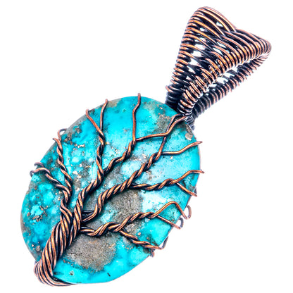 Turquoise Tree of Life 1 3/4" (Oxidized Copper)