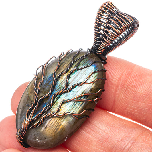 Labradorite Tree of Life 2" (Oxidized Copper)