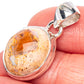 Mexican Fire Opal Pendant 1 1/8" (925 Sterling Silver) P41758