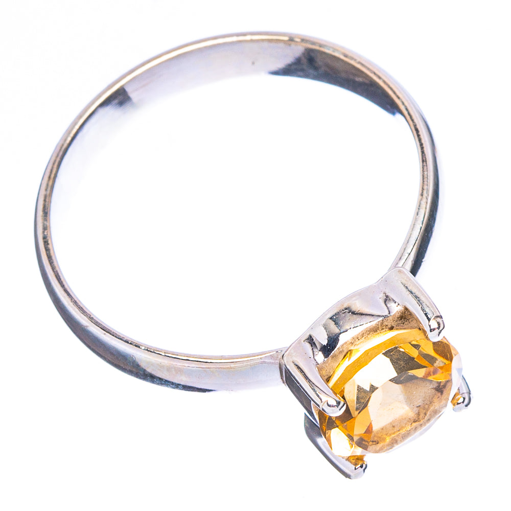 Faceted Citrine Ring Size 8.75 (.925 Sterling Silver)