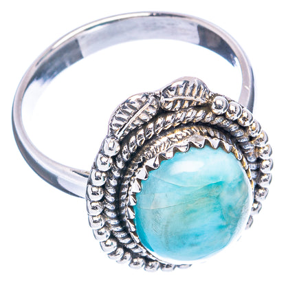 Rare Larimar Ring Size 8 (.925 Sterling Silver)