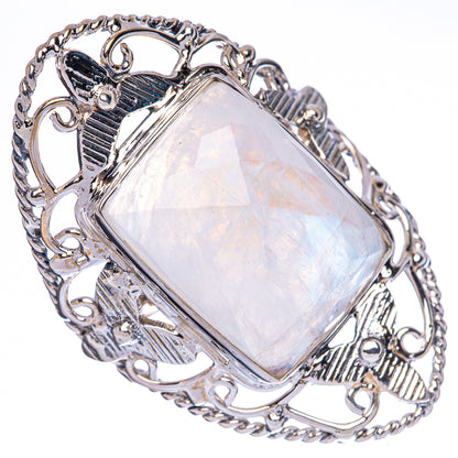 Signature Rainbow Moonstone Ring Size 9 (925 Sterling Silver) R3544