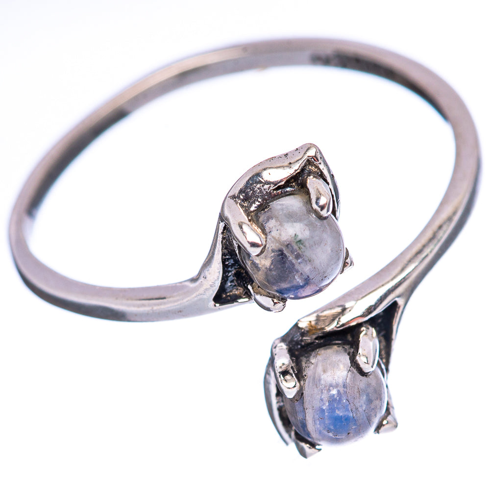 Dainty Rainbow Moonstone Ring Size 8 (.925 Sterling Silver)