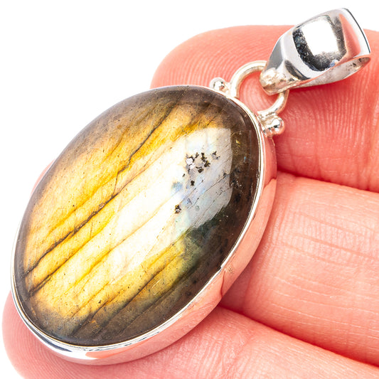 Labradorite Pendant 1 5/8" (925 Sterling Silver) P43875