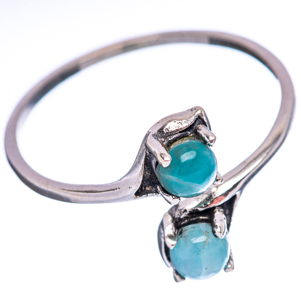 Dainty Larimar Ring Size 8 (.925 Sterling Silver)