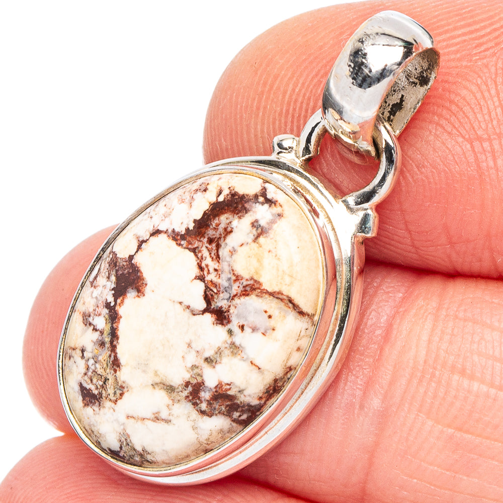 Wild Horse Jasper Pendant 1 1/4" (.925 Sterling Silver)