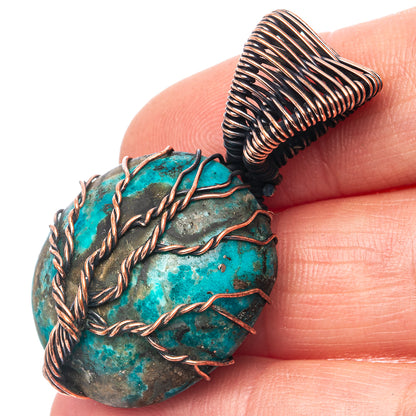 Turquoise Tree of Life 1 5/8" (Oxidized Copper)