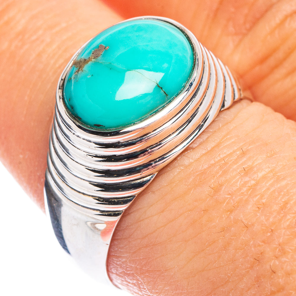 Rare Kingman Turquoise Ring Size 8.5 (.925 Sterling Silver)