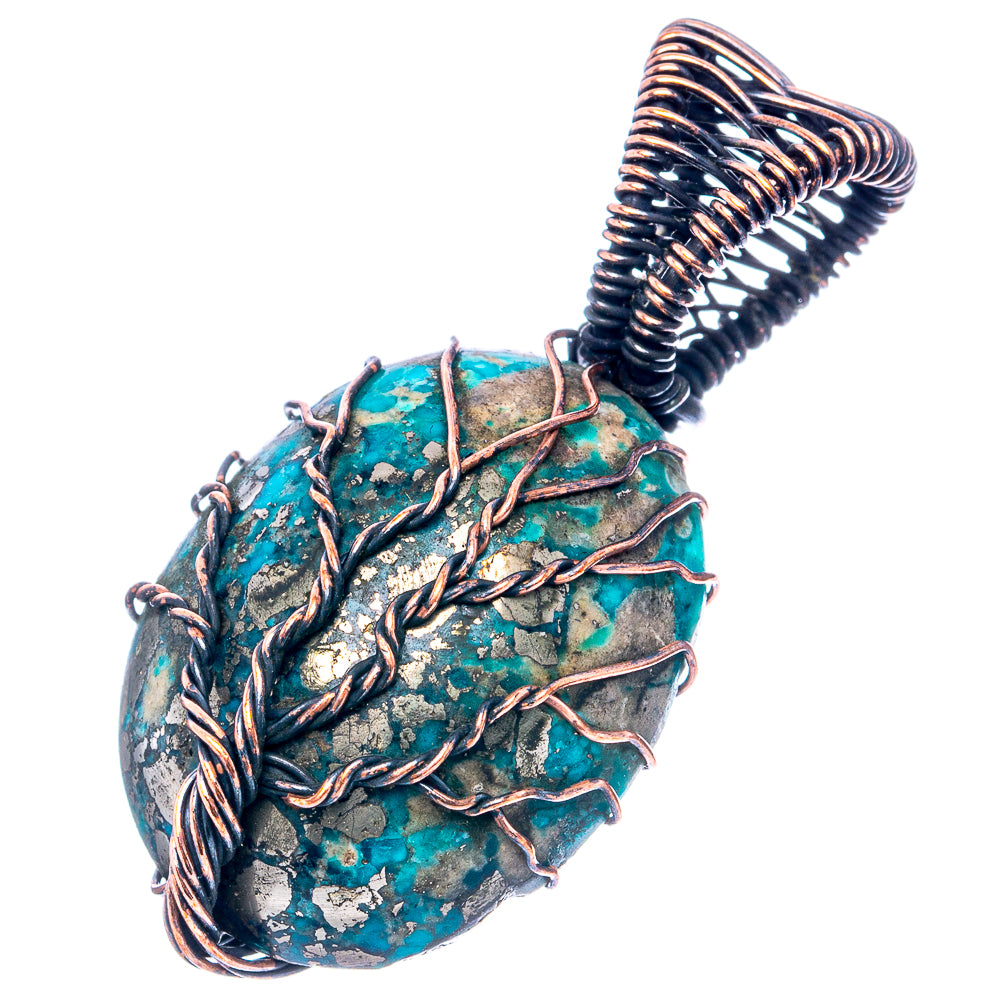 Turquoise Tree of Life 1 5/8" (Oxidized Copper)