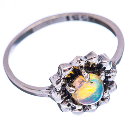 Dainty Ethiopian Opal Ring Size 6 (.925 Sterling Silver)