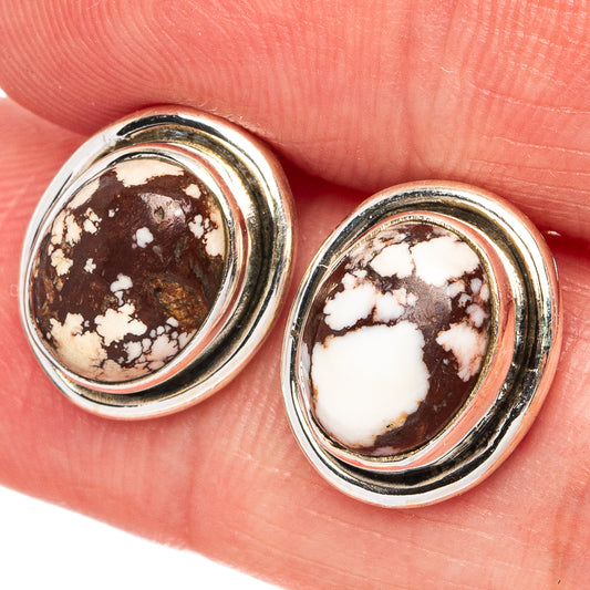 Wild Horse Jasper Earrings 1/2" (.925 Sterling Silver)