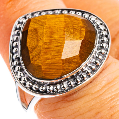 Premium Tiger's Eye Ring Size 6.75 (.925 Sterling Silver)