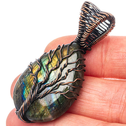 Labradorite Tree of Life 1 7/8" (Oxidized Copper)