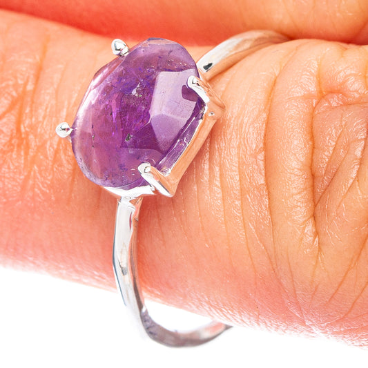 Value Amethyst Ring Size 6.75 (925 Sterling Silver) R7505