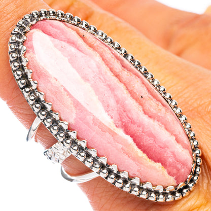 Signature Huge Rhodochrosite Ring Size 8 (925 Sterling Silver) R8117