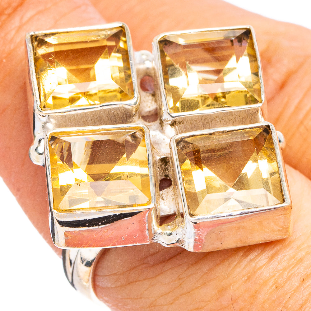 Citrine Ring Size 7.5 (.925 Sterling Silver)