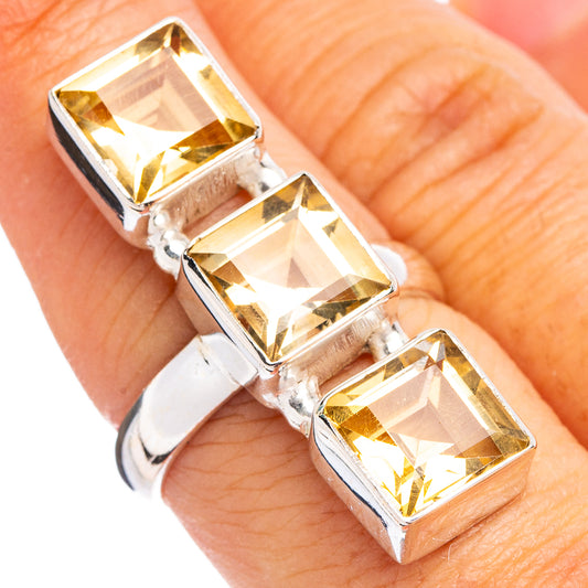 Citrine Ring Size 7.5 (.925 Sterling Silver)