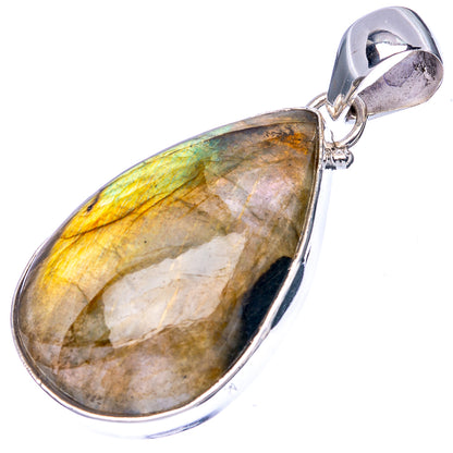 Labradorite Pendant 1 3/4" (925 Sterling Silver) P43163