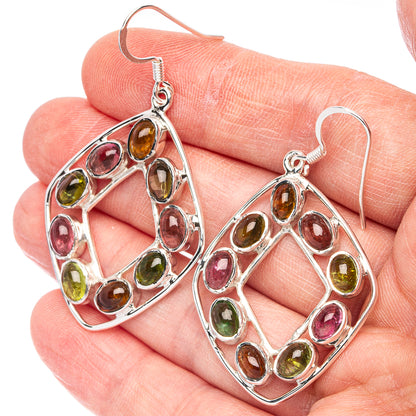 Signature Multi-Tourmaline Earrings 2 1/8" (925 Sterling Silver) E2727