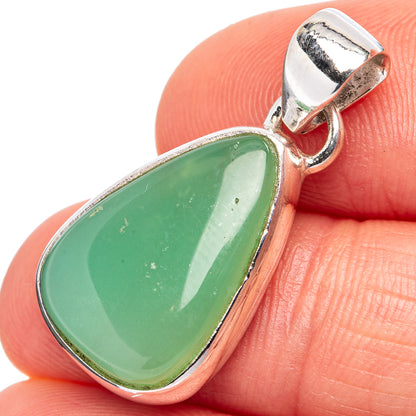 Chrysoprase Pendant 1 1/8" (.925 Sterling Silver)