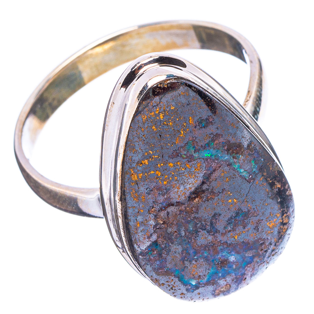 Rare Boulder Opal Ring Size 10.75 (.925 Sterling Silver)