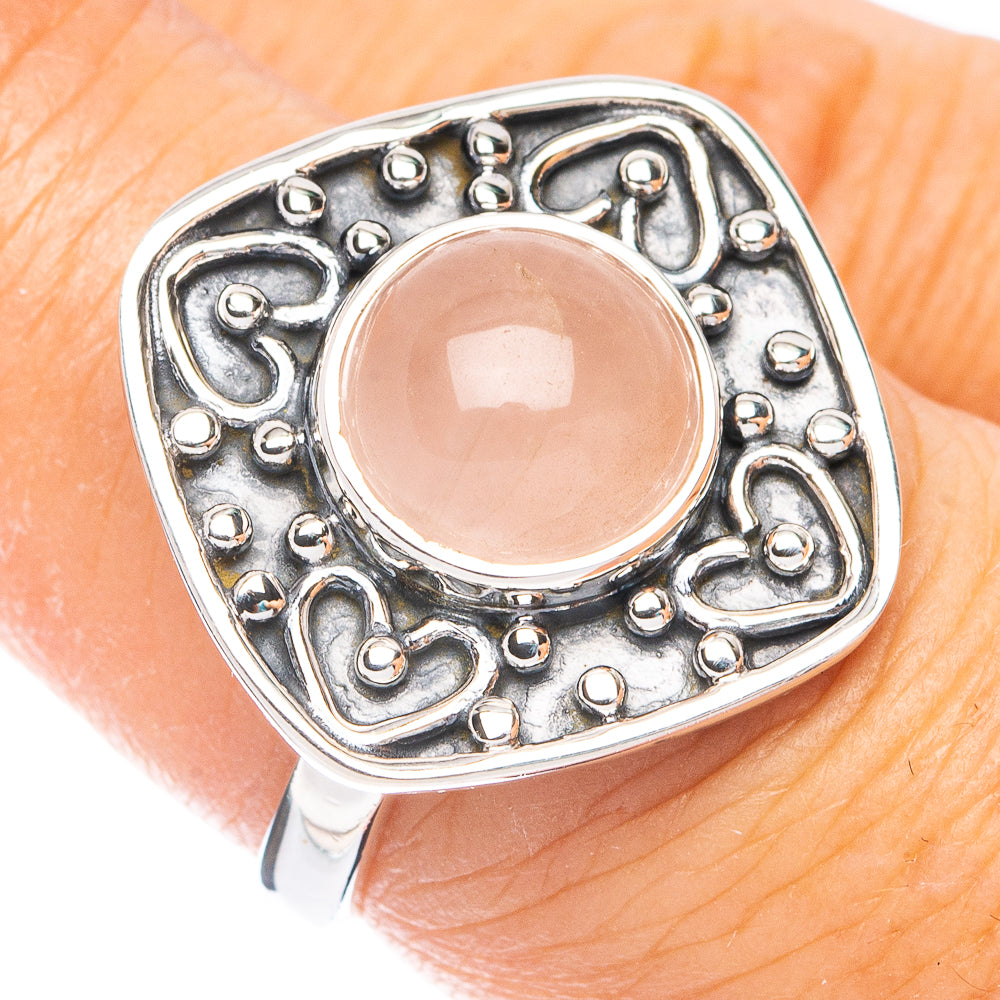 Premium Rose Quartz Ring Size 6.75 (925 Sterling Silver) RING7747