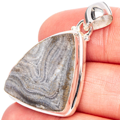 Desert Rose Druzy Pendant 1 5/8" (.925 Sterling Silver)