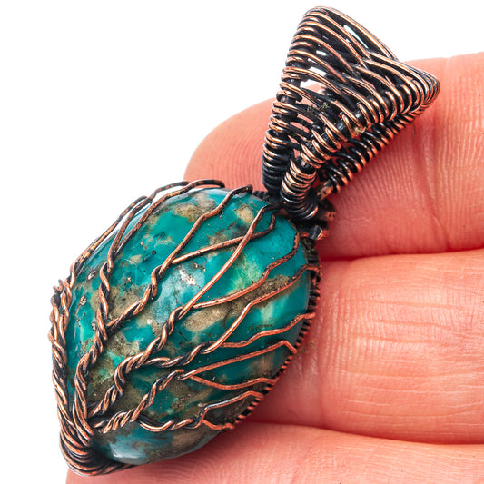 Turquoise Tree of Life 1 5/8" (Oxidized Copper)