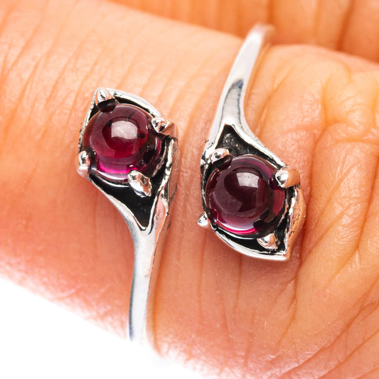 Dainty Garnet Ring Size 7 (.925 Sterling Silver)