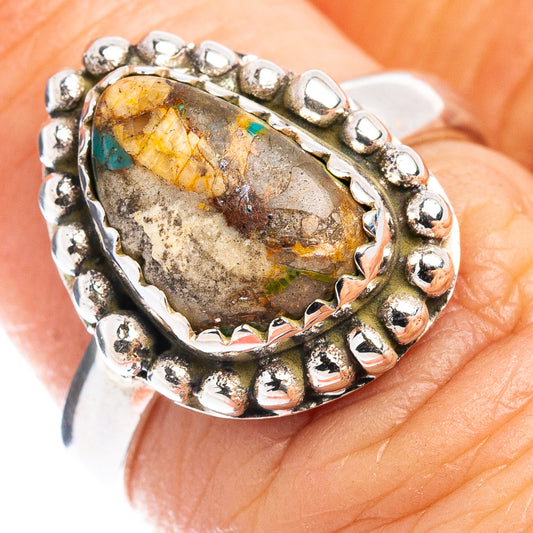 Sonoran Mountain Turquoise Native Style Ring Size 6 (.925 Sterling Silver)