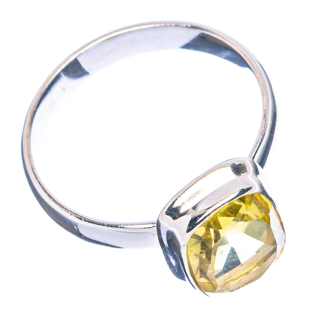 Faceted Citrine Ring Size 8 (.925 Sterling Silver)