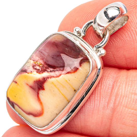 Mookaite Pendant 1 1/4" (.925 Sterling Silver)