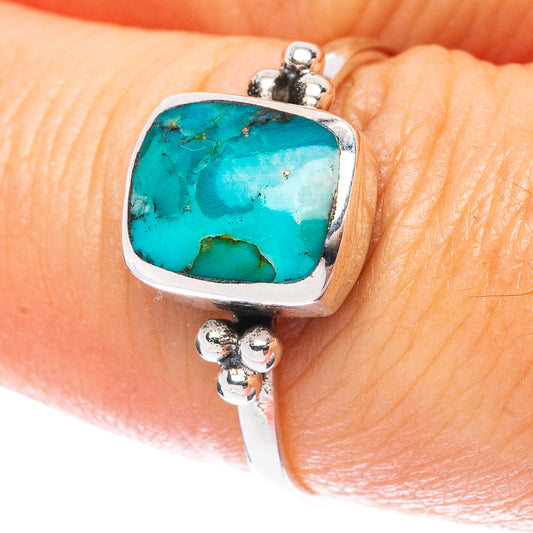 Rare Arizona Turquoise Ring Size 7.5 (925 Sterling Silver) R4854