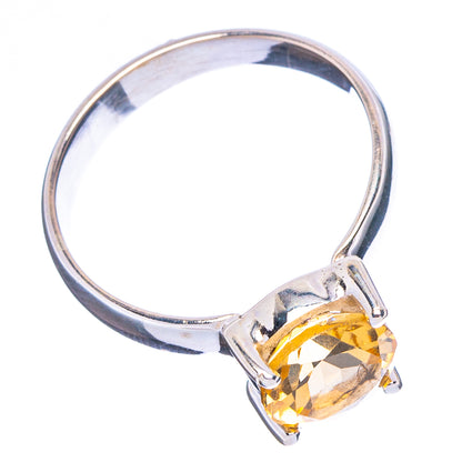 Faceted Citrine Ring Size 7 (.925 Sterling Silver)