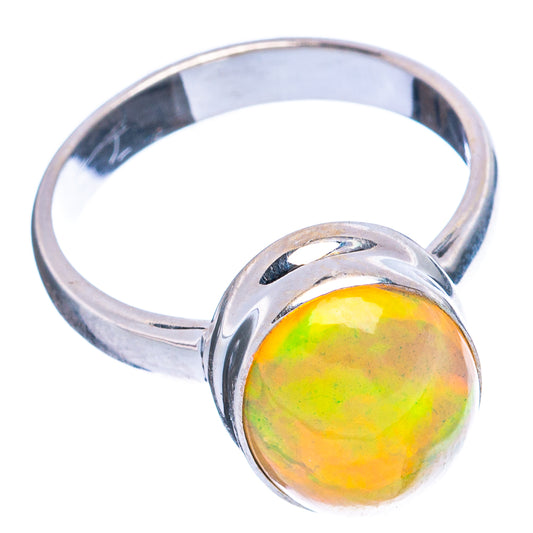 Rare Large Ethiopian Opal Ring Size 7.25 (925 Sterling Silver) R4922