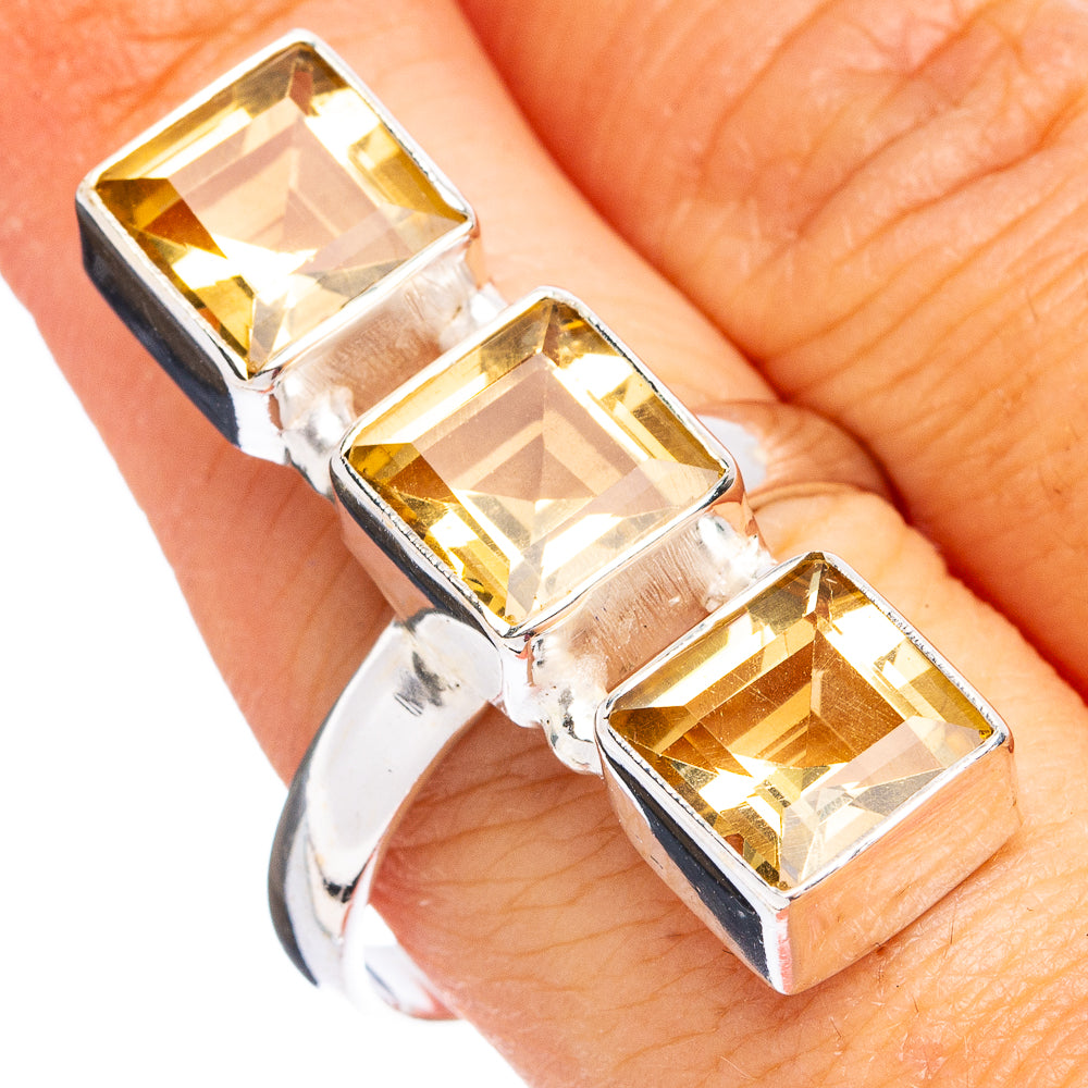 Citrine Ring Size 10 (.925 Sterling Silver)