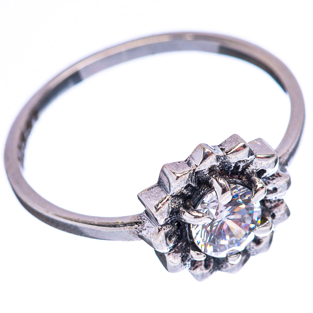 Dainty Cubic Zirconia Ring Size 8 (.925 Sterling Silver)