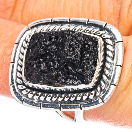 Tektite 925 Sterling Silver Ring Size 6 (925 Sterling Silver) R6433