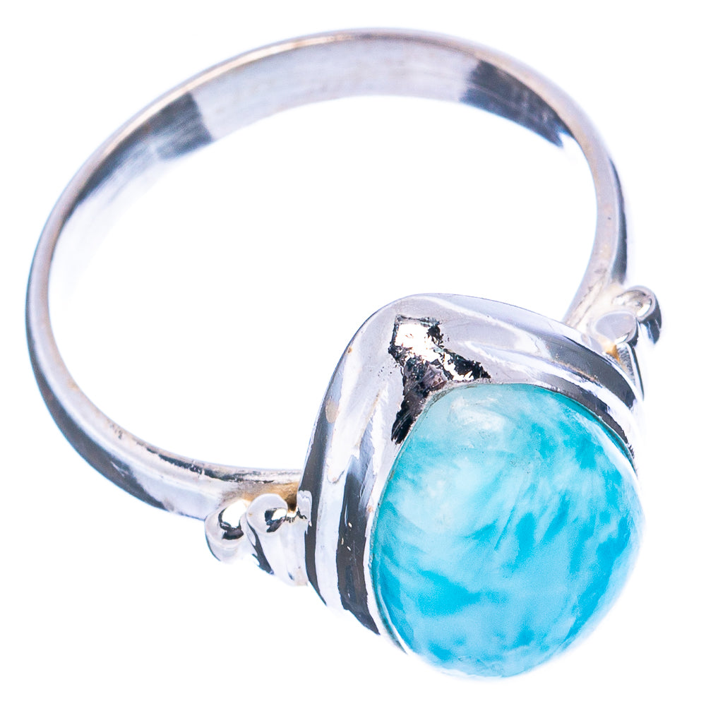 Rare Larimar Ring Size 8.5 (.925 Sterling Silver)