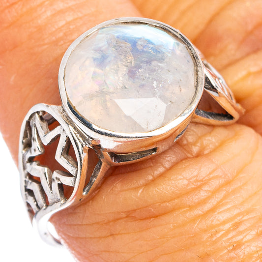 Rainbow Moonstone Ring Size 8 (.925 Sterling Silver)