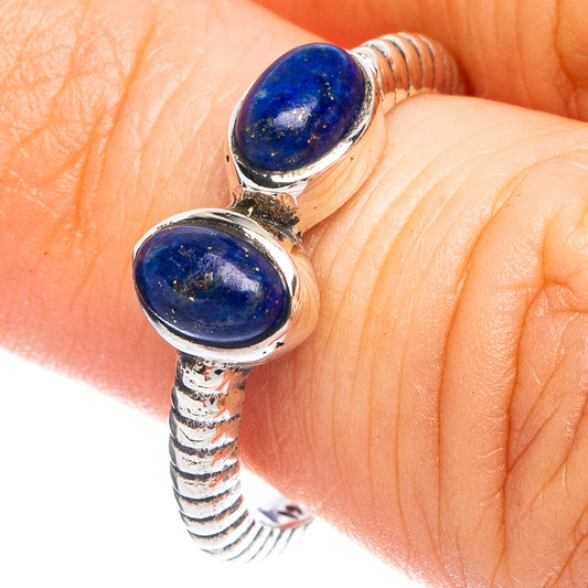 Dainty Lapis Lazuli Ring Size 6.75 (925 Sterling Silver) R8677