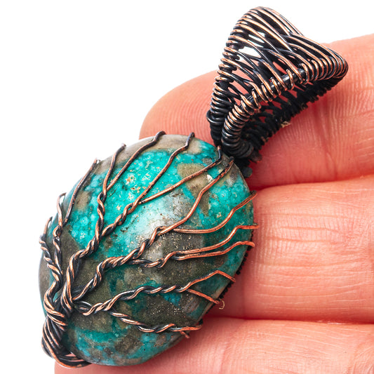 Turquoise Tree of Life 1 3/4" (Oxidized Copper)