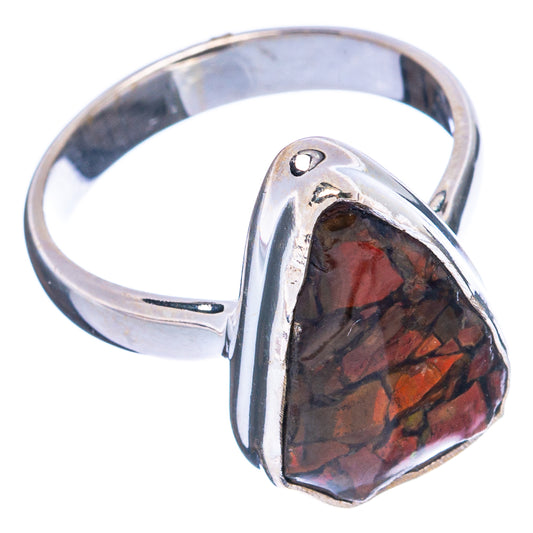 Rare Ammolite Ring Size 7 (925 Sterling Silver) R4881