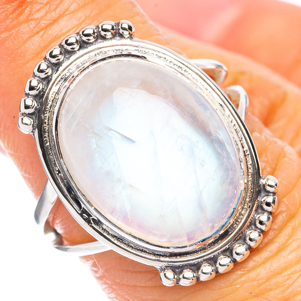 Premium Rainbow Moonstone Ring Size 6.75 (925 Sterling Silver) R8163