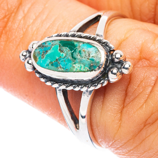 Rare Arizona Turquoise Ring Size 6.5 (925 Sterling Silver) R5004