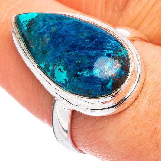 Peruvian Chrysocolla Ring Size 9 (.925 Sterling Silver)