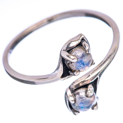 Dainty Rainbow Moonstone Ring Size 7 (.925 Sterling Silver)