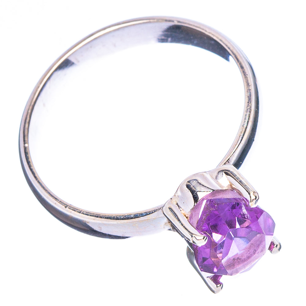 Faceted Amethyst Ring Size 7.5 (.925 Sterling Silver)