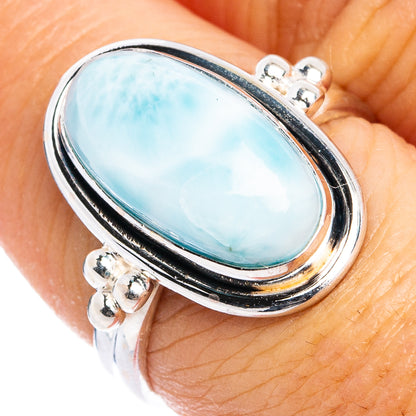 Rare Larimar Ring Size 7 (.925 Sterling Silver)