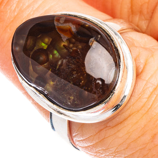 Rare Mexican Fire Agate Ring Size 7.75 (.925 Sterling Silver)